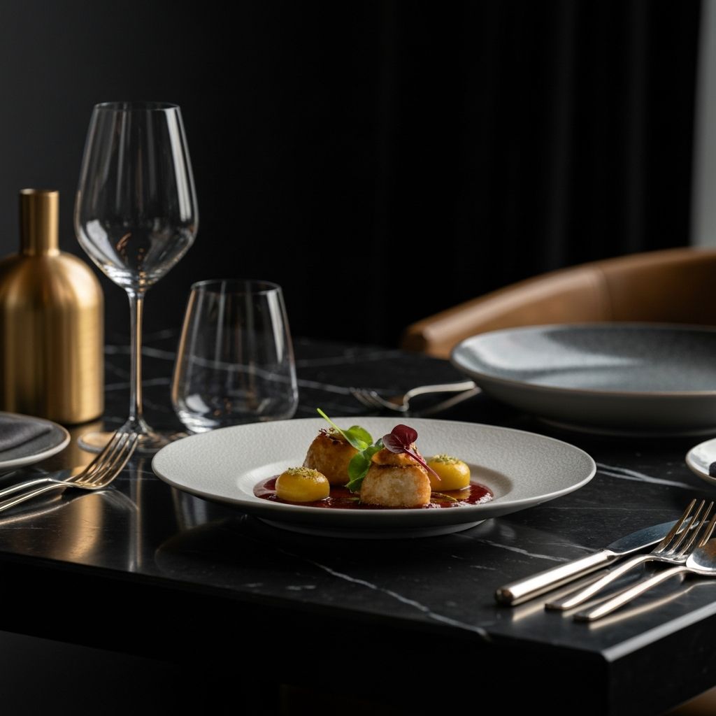 Fine dining culinary art